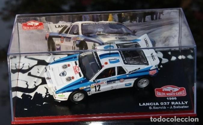 Coches a escala: LANCIA 037 RALLY RALLYE DE MONTECARLO 1986 S.SERVIA - J.SABATER ESCALA 1/43 DE ALTAYA EN SU CAJA