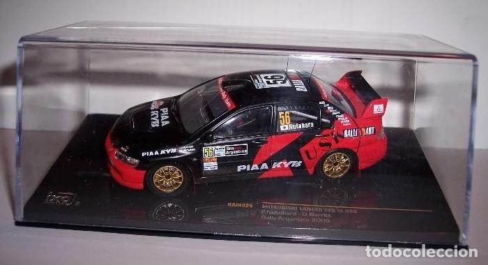 Coches a escala: MITSCUBISHI LANCER EVO IX RALLYE ARGENTINA 2008 F.NUTAHARA - D.BARRITT ESCALA 1/43 DE IXO EN SU caja