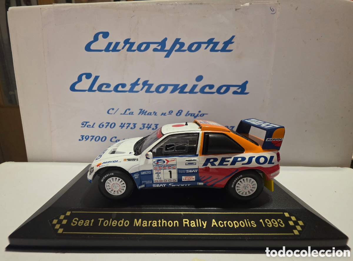 Coches a escala: Seat Toledo Marathon Rally Acr&oacute;polis escala 1/43