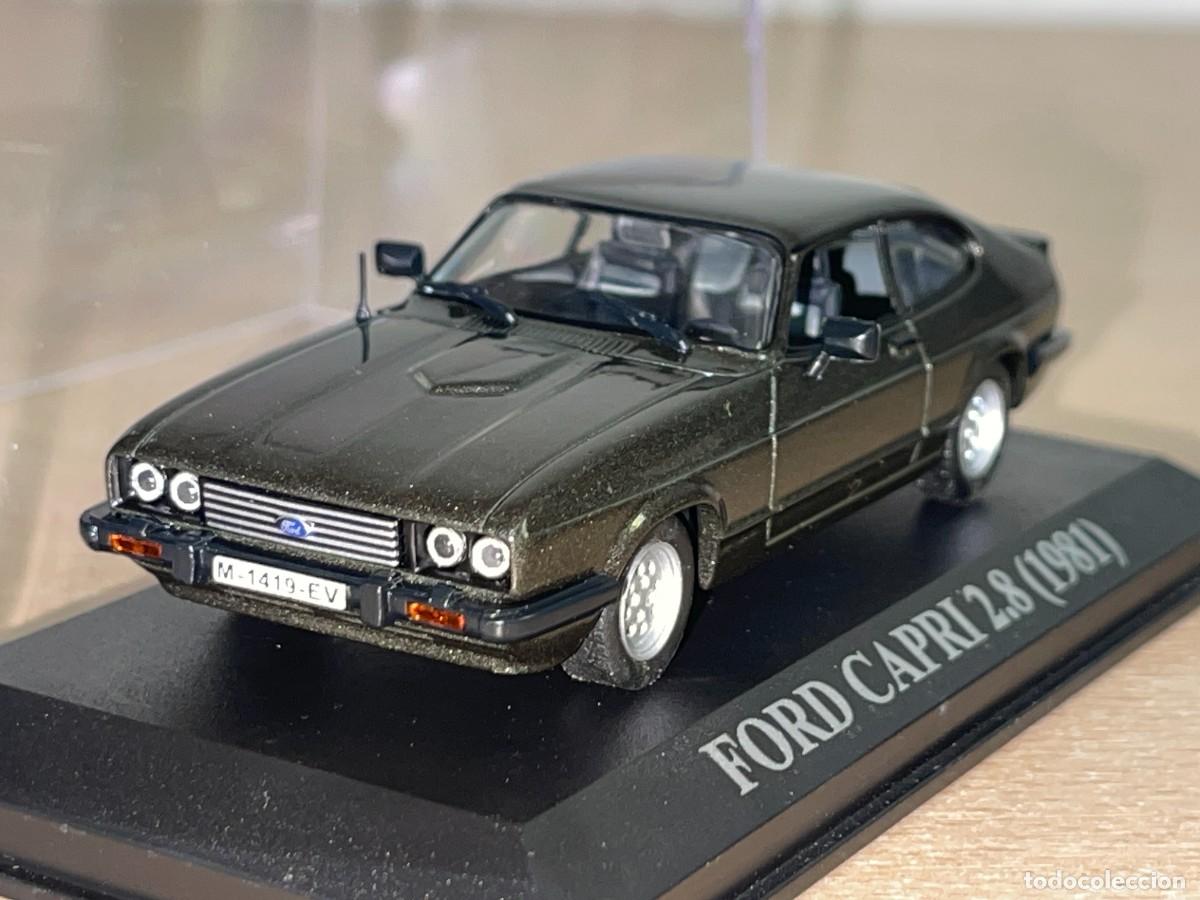 Coches a escala: Coche FORD CAPRI 2.8 (1981) matr&iacute;cula Madrid gris antracita 1:43 die-cast metal car 1/43 altaya