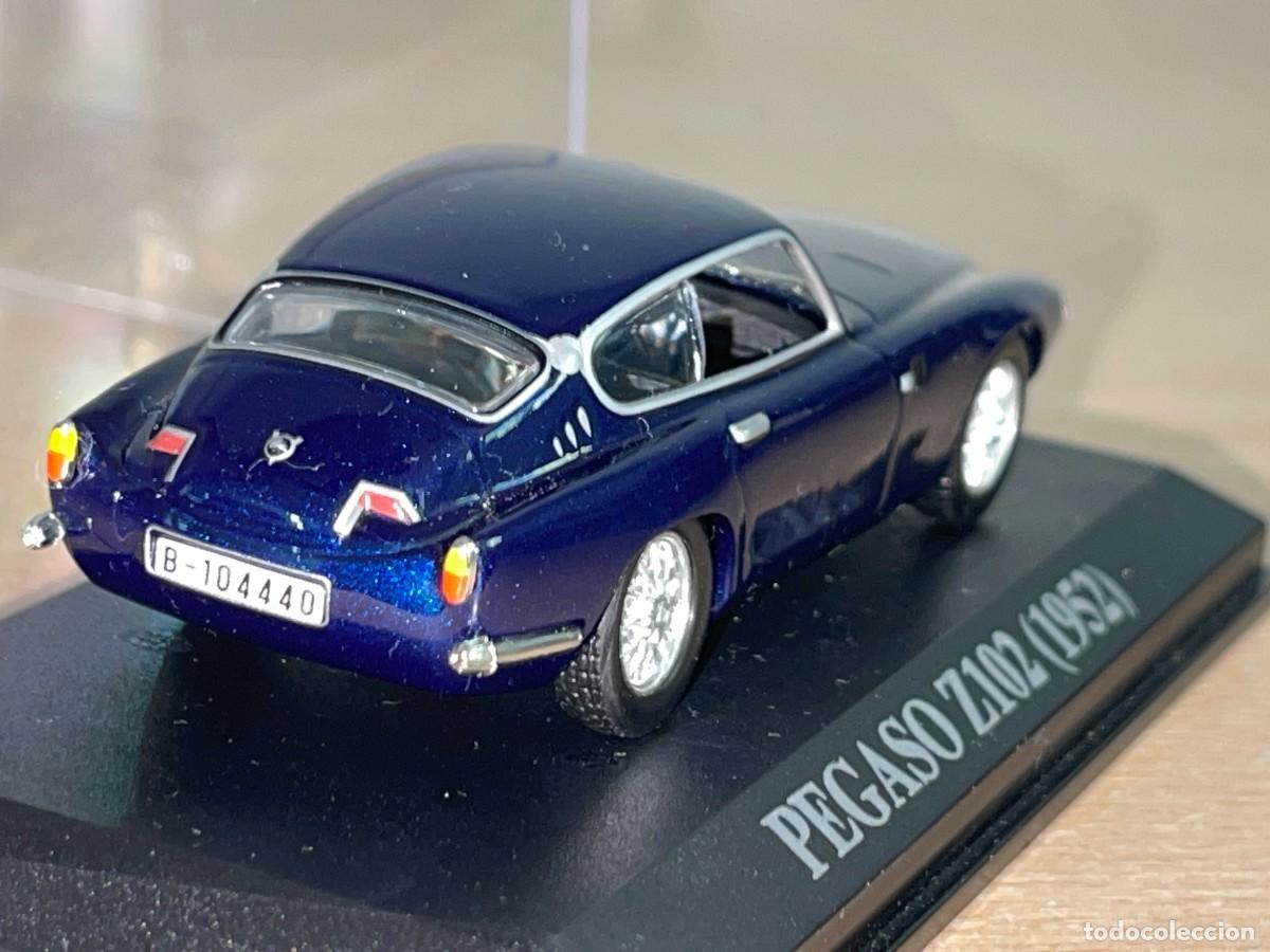 Coches a escala: Coche PEGASO Z102 (1952) matr&iacute;cula Barcelona azul marino 1:43 die-cast metal car 1/43 altaya