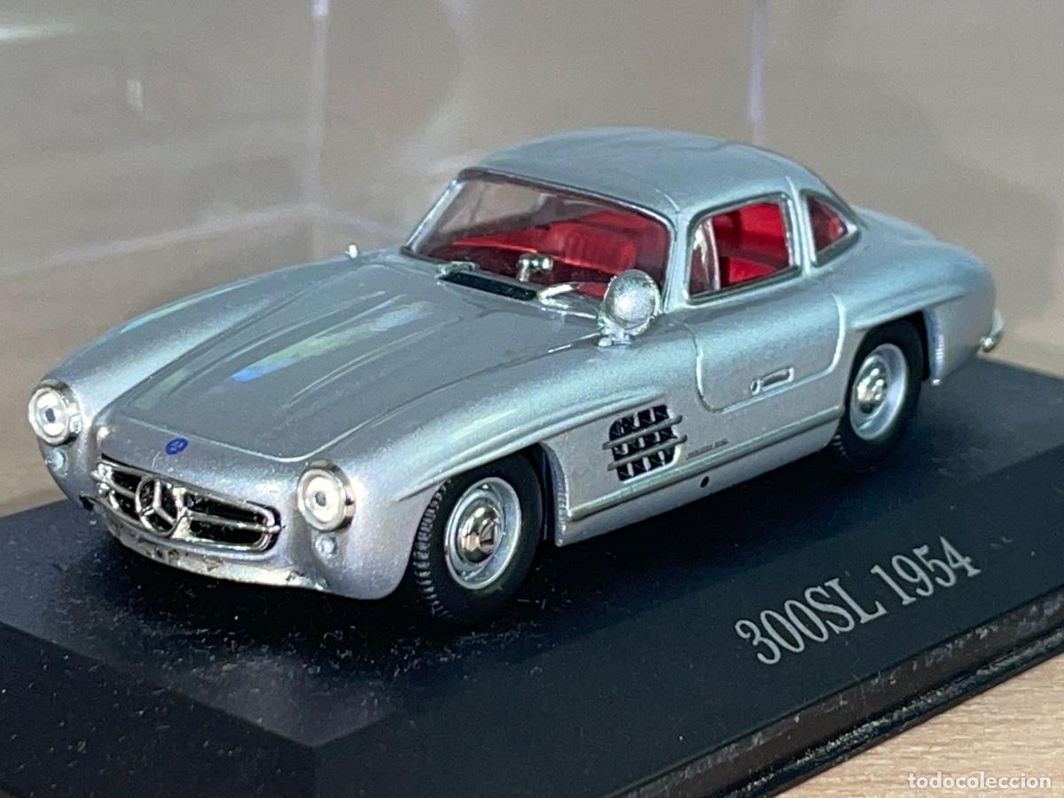 Coches a escala: Coche MERCEDES 300 SL (1954) plateado 1:43 die-cast metal car 1/43 altaya colecci&oacute;n Mercedes-Benz