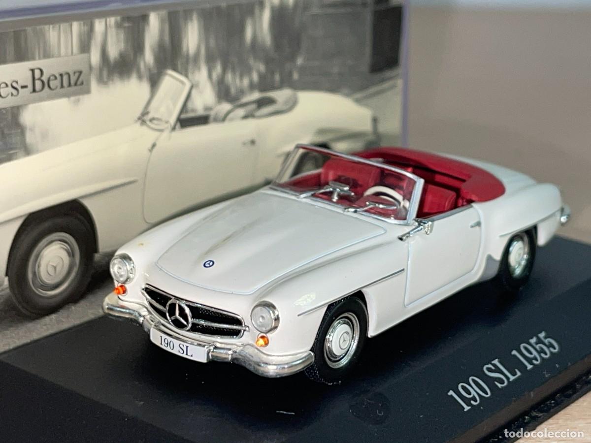 Coches a escala: Coche MERCEDES 190 SL (1955) blanco 1:43 die-cast metal car 1/43 altaya colecci&oacute;n Mercedes-Benz