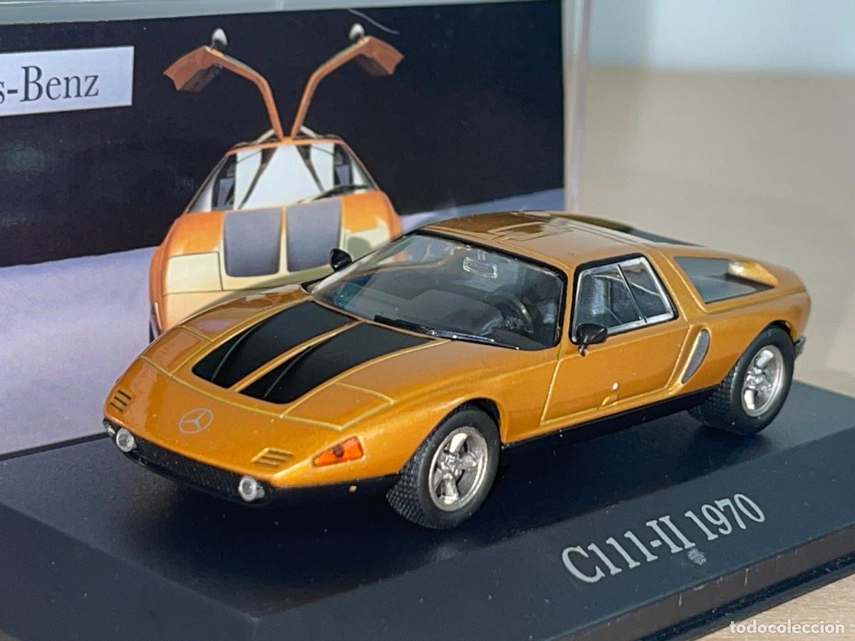 Coches a escala: Coche MERCEDES C111-II (1970) ocre 1:43 die-cast metal car 1/43 altaya colecci&oacute;n Mercedes-Benz