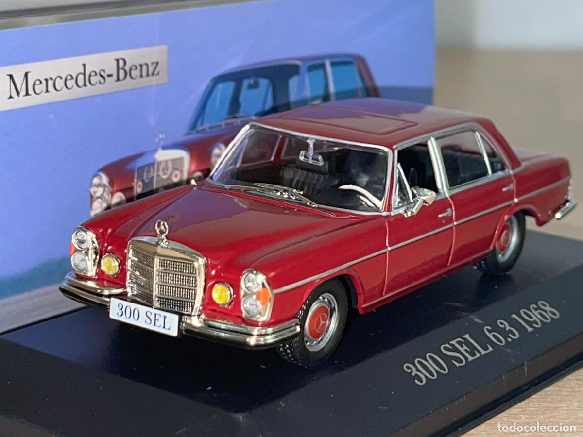 Coches a escala: Coche MERCEDES 300 SEL 6.3 (1968) rojo 1:43 die-cast metal car 1/43 altaya colecci&oacute;n Mercedes-Benz
