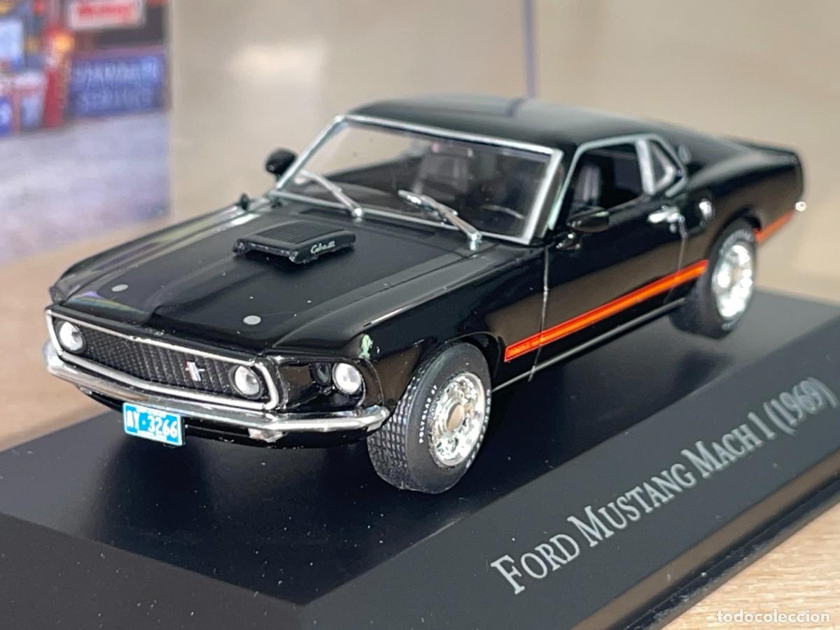 Coches a escala: Coche FORD MUSTANG MACH 1 (1969) negro 1:43 die-cast metal car 1/43 altaya American Cars