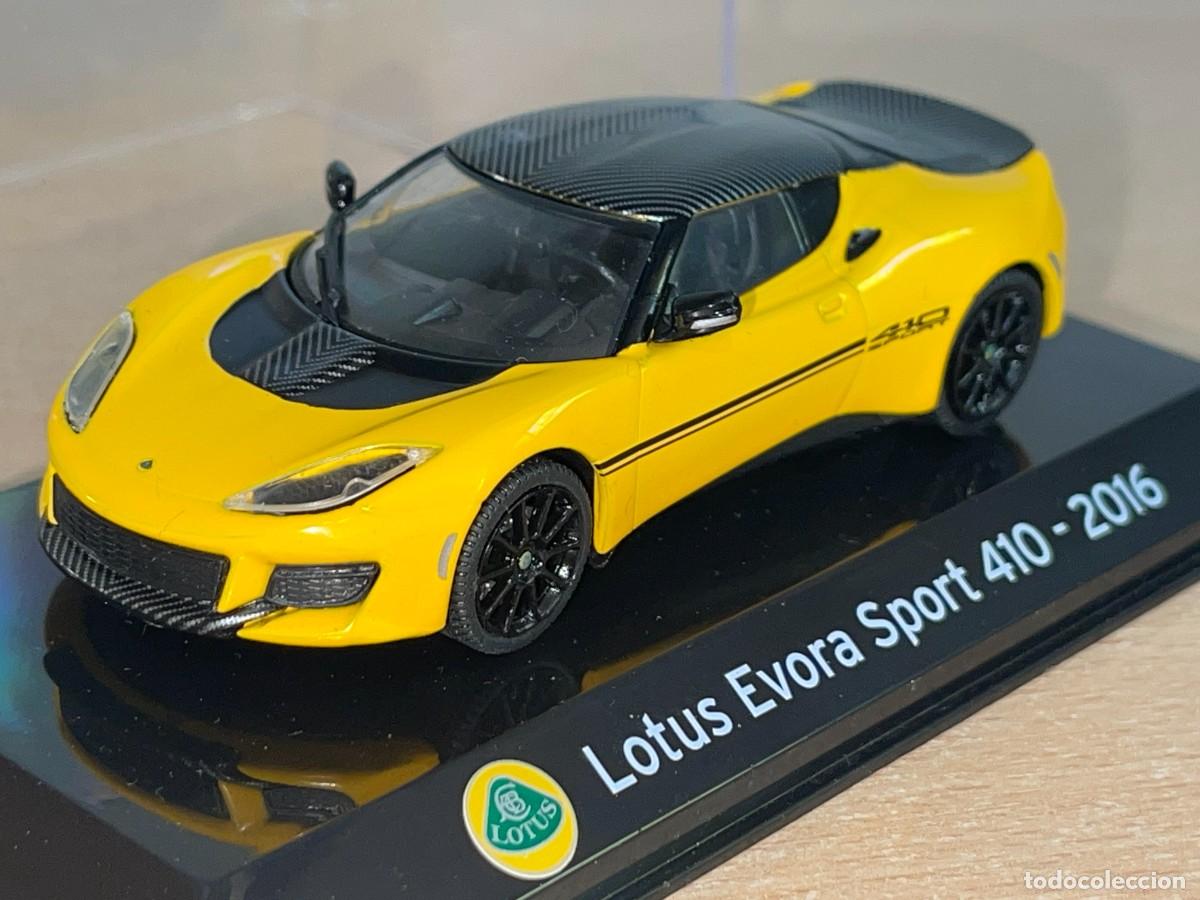 Coches a escala: Coche LOTUS EVORA SPORT 410 - 2016 amarillo 1:43 die-cast metal car 1/43 salvat SuperCars