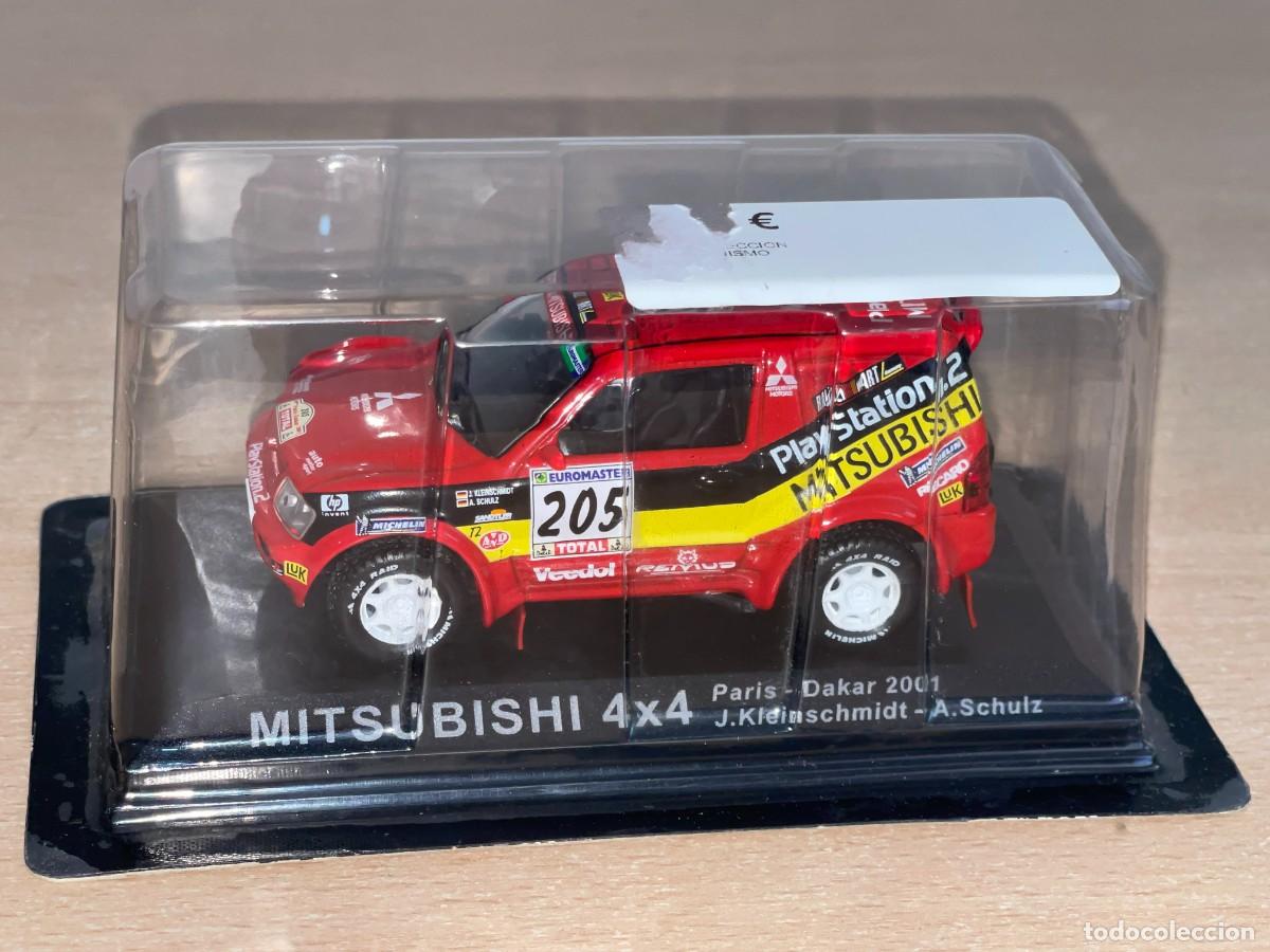 Coches a escala: Coche MITSUBISHI 4x4 Par&iacute;s-Dakar 2001 Kleinschmidt - Schulz 1:43 die-cast metal car altaya