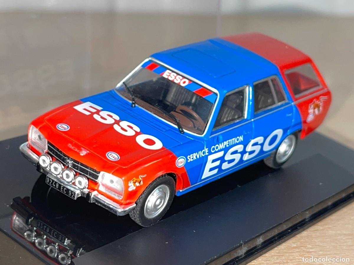 Coches a escala: Coche Asistencia PEUGEOT 504 Break Team ESSO 1981 1:43 die-cast metal car planeta