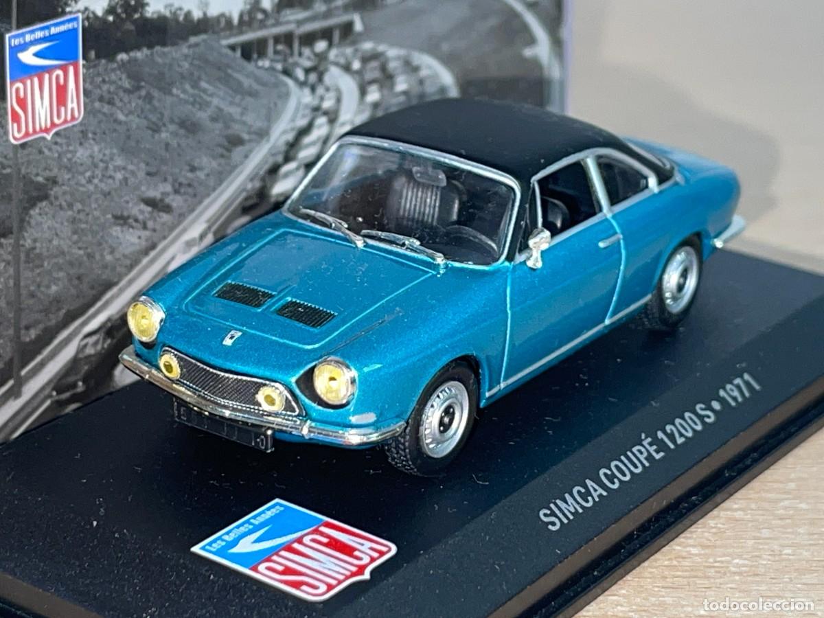 Coches a escala: Coche SIMCA COUPE 1200 S (1971) azul 1:43 die-cast metal car 1/43 altaya colecci&oacute;n SIMCA 1200S