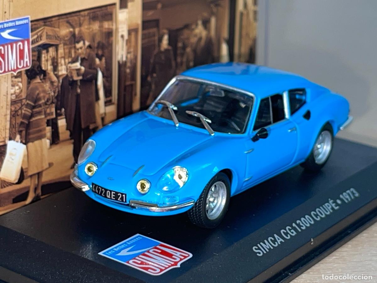 Coches a escala: Coche SIMCA CG 1300 Coup&eacute; (1973) azul 1:43 die-cast metal 1/43 altaya colecci&oacute;n SIMCA tipo alpine