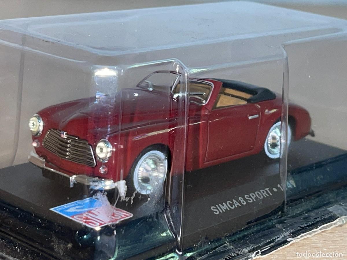 Coches a escala: Coche SIMCA 8 SPORT (1949) descapotable burdeos 1:43 die-cast metal car 1/43 altaya colecci&oacute;n SIMCA