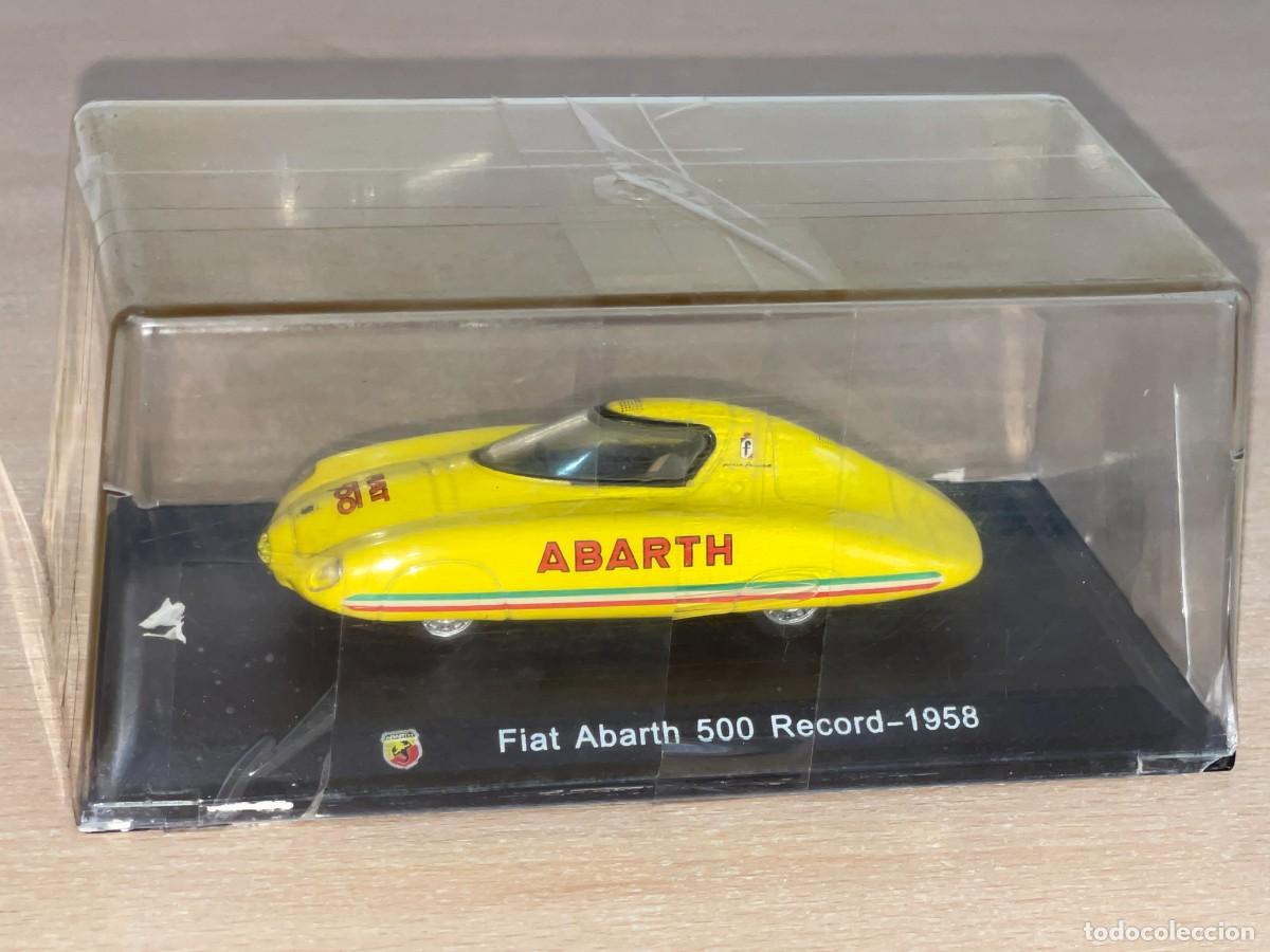 Coches a escala: Coche FIAT ABARTH 500 Record (1958) amarillo 1:43 die-cast metal car 1/43 Metro