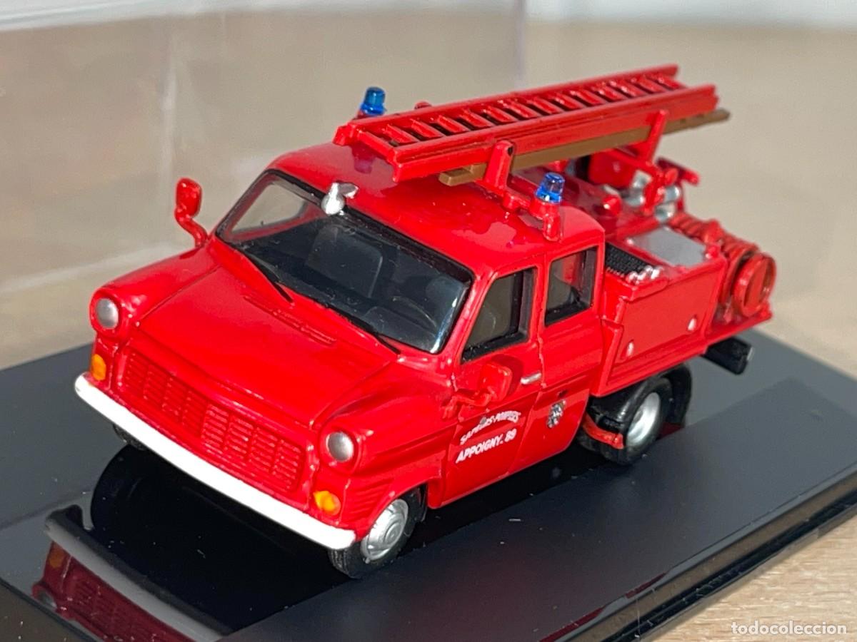 Coches a escala: Furgoneta FORD TRANSIT 190 VPI (1988) Bomberos Pompiers 1:50 die-cast metal car 1/50 Del Prado