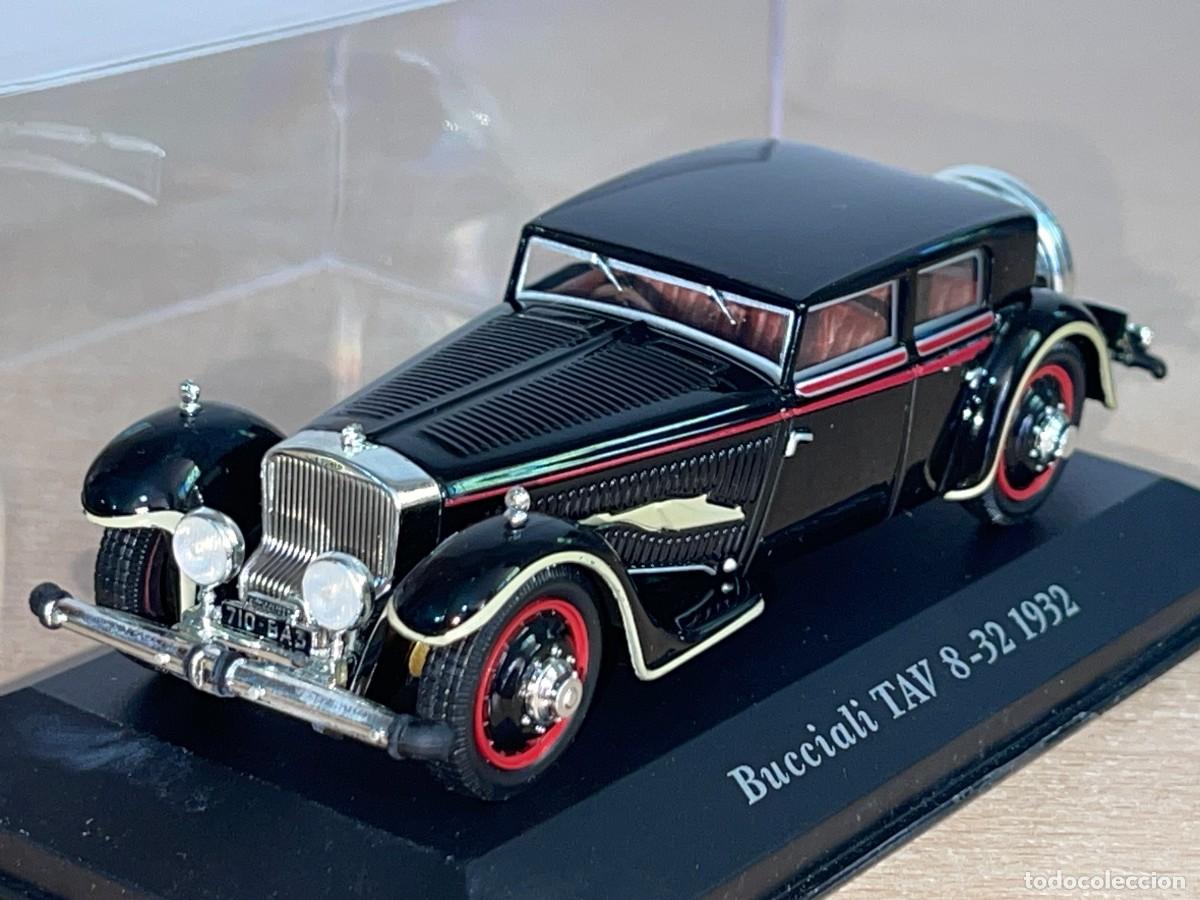 Coches a escala: Coche Bucciali TAV 8-32 (1932) negro y rojo 1:43 die-cast metal car 1/43 Coches de &Eacute;poca altaya