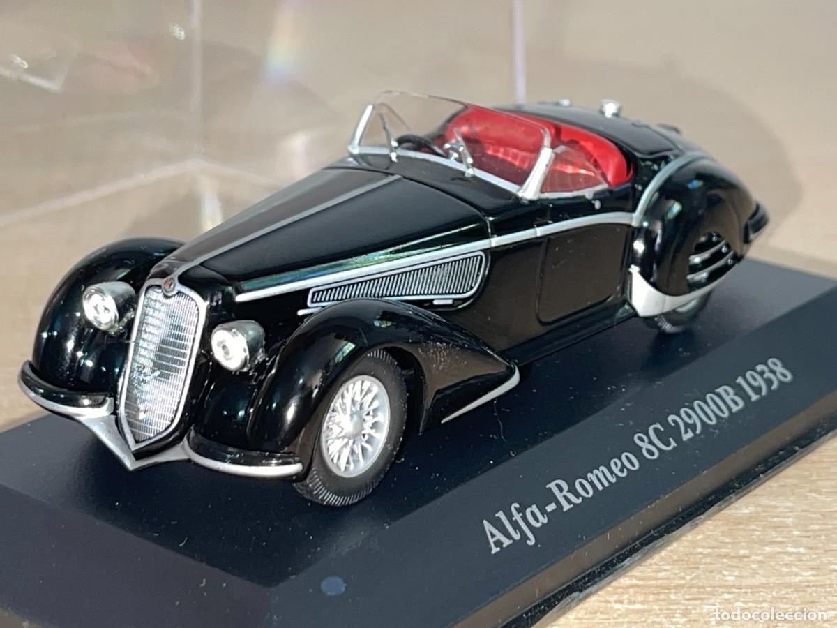 Coches a escala: Coche Alfa-Romeo 8C 2900B (1938) negro 1:43 die-cast metal car 1/43 Coches de &Eacute;poca altaya