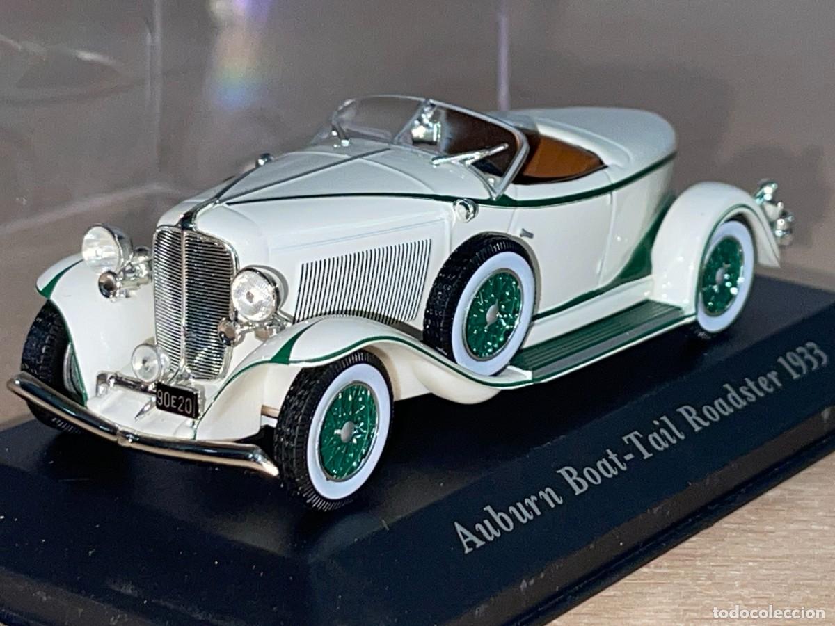 Coches a escala: Coche Auburn Boat-Tail Roadster (1933) blanco 1:43 die-cast metal car 1/43 Coches de &Eacute;poca altaya