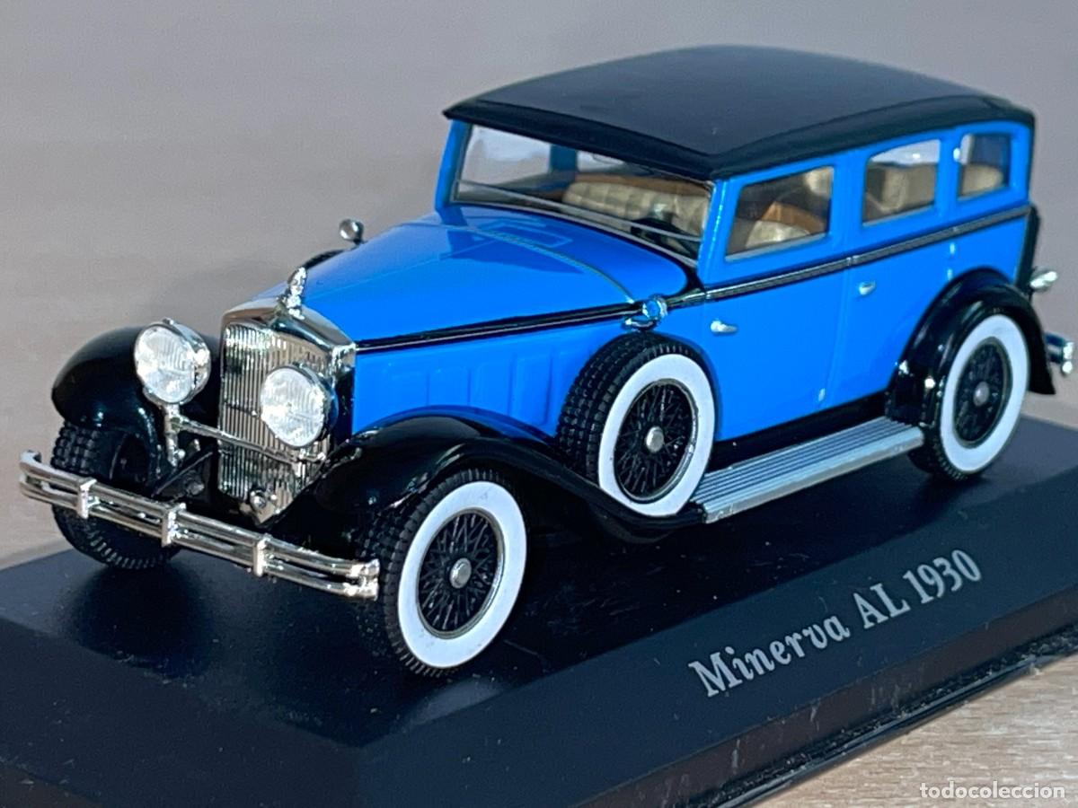 Coches a escala: Coche Minerva AL (1930) azul y negro 1:43 die-cast metal car 1/43 Coches de &Eacute;poca altaya