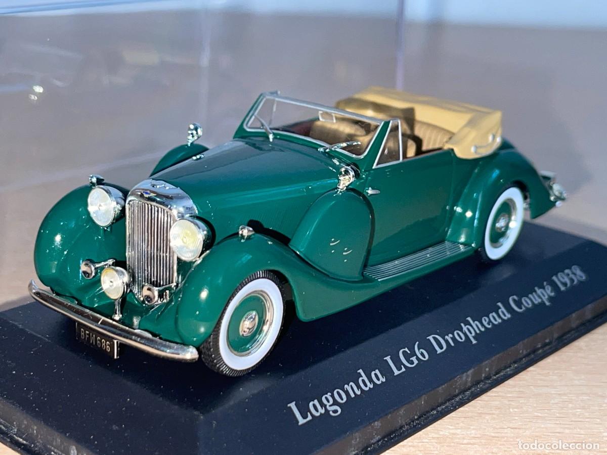 Coches a escala: Coche Lagonda LG6 Drophead Coup&eacute; (1938) verde 1:43 die-cast metal car 1/43 Coches de &Eacute;poca altaya