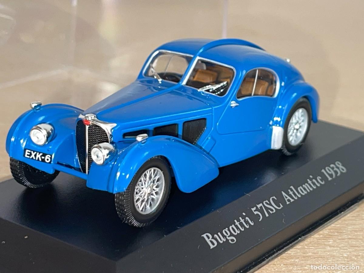 Coches a escala: Coche Bugatti 57SC Atlantic (1938) azul 1:43 die-cast metal car 1/43 Coches de &Eacute;poca altaya