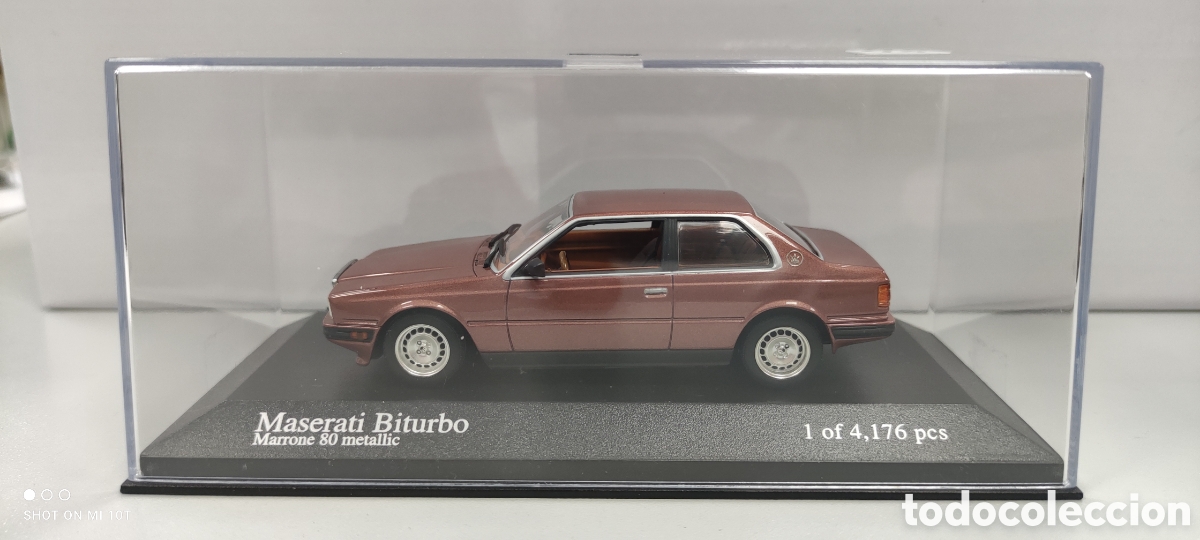Coches a escala: MASERATI BITURBO BROWN METALLIC MINICHAMPS 1/43