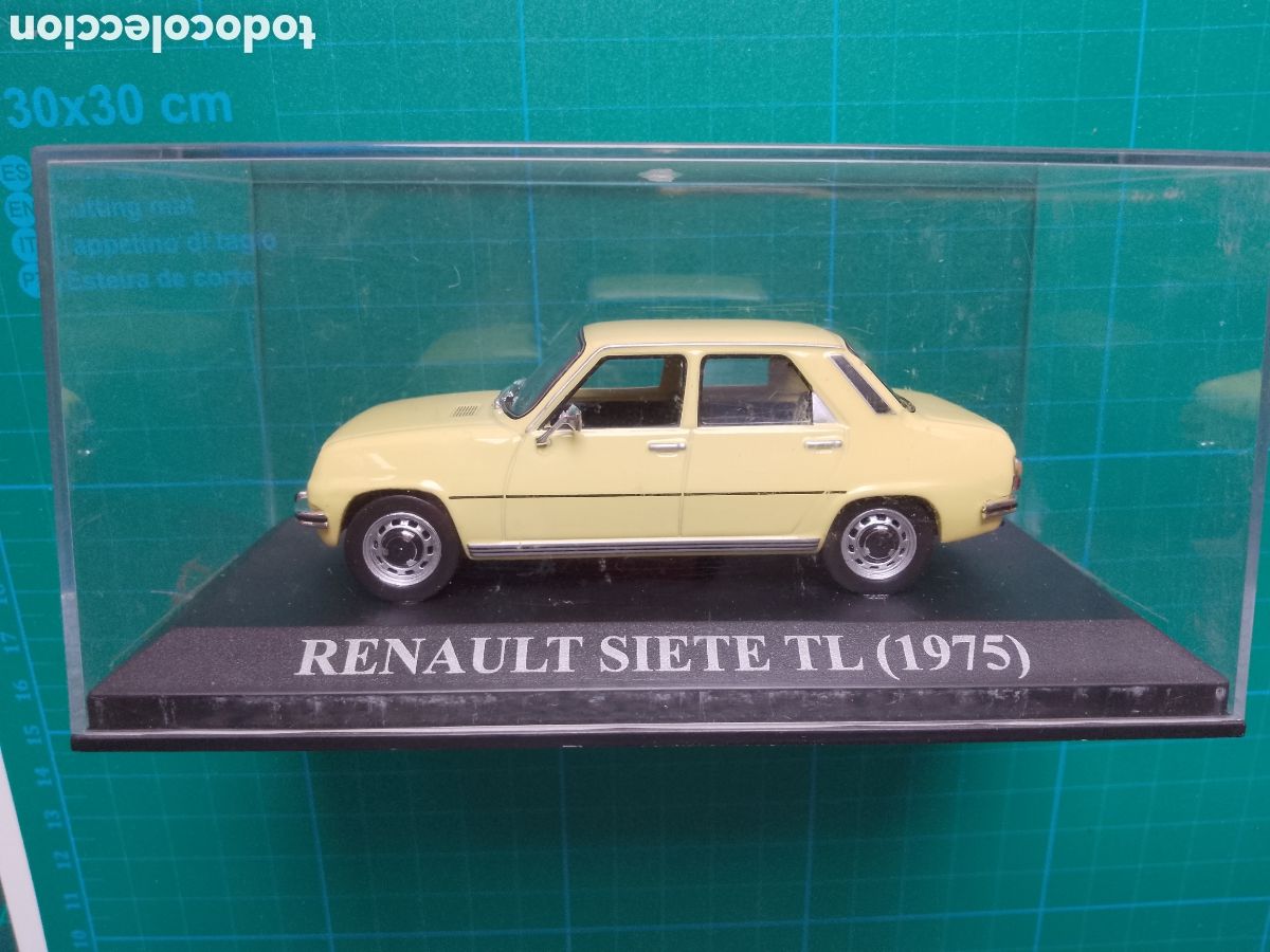 Coches a escala: Coche RENAULT 7 TL (1975) 1:43 die-cast metal car 1/43 altaya R7 R-7 Siete matr&iacute;cula Valladolid