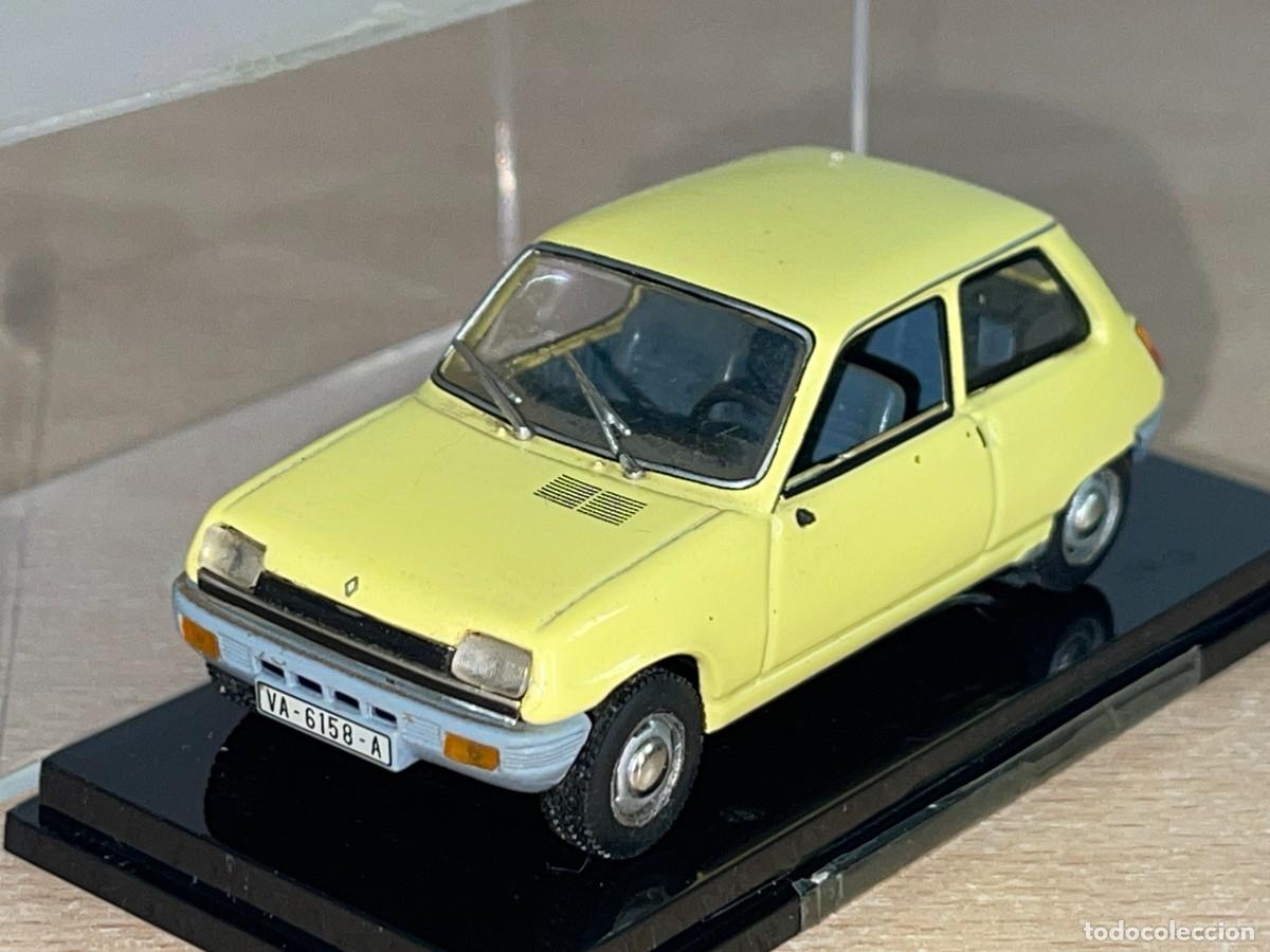 Coches a escala: Coche RENAULT 5 Fasa (1972) matr&iacute;cula Valladolid amarillo 1:43 die-cast metal car 1/43 altaya