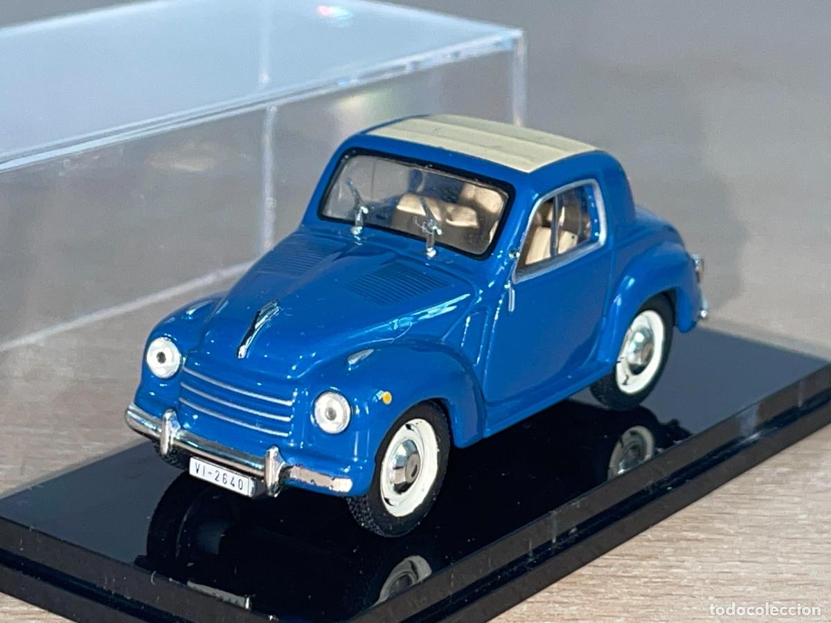 Coches a escala: Coche SEAT 500C Topolino 1949 matr&iacute;cula Alava Vitoria azul 1:43 die-cast metal car 1/43 altaya fiat