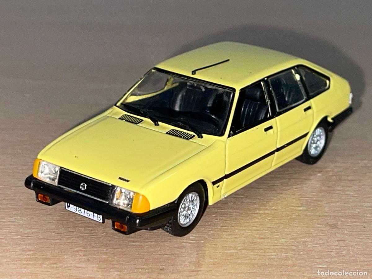 Coches a escala: Coche TALBOT 150 GT (1982) matr&iacute;cula Madrid amarillo 1:43 die-cast metal car 1/43 altaya
