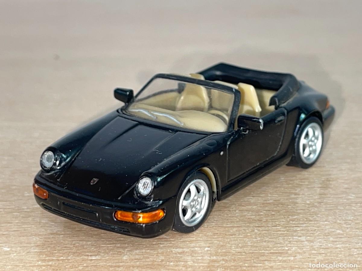 Coches a escala: Coche PORSCHE 911 (1989) cabrio negro 1:43 die-cast metal car 1/43 descapotable Del Prado