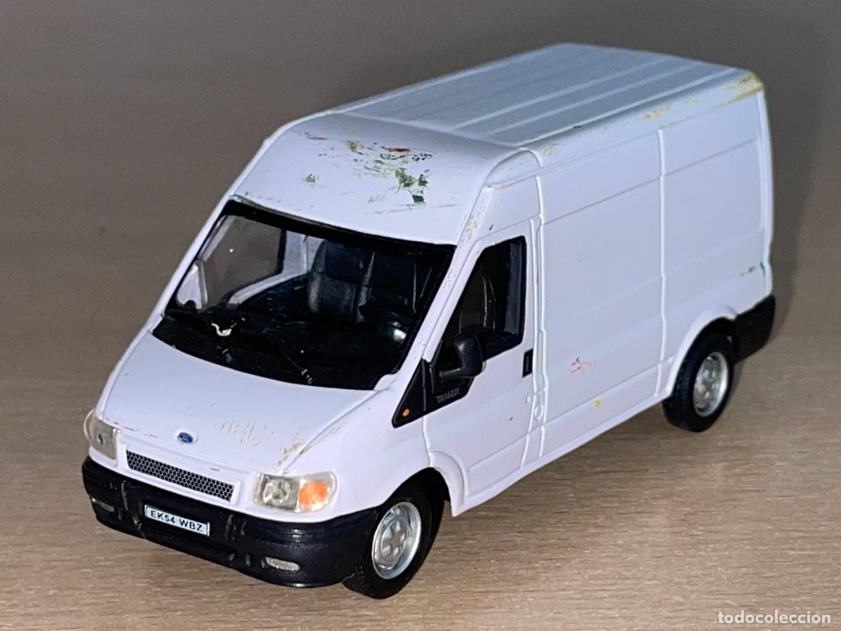 Coches a escala: Furgoneta FORD TRANSIT blanca 1:43 die-cast metal car 1/43 Hongwell van