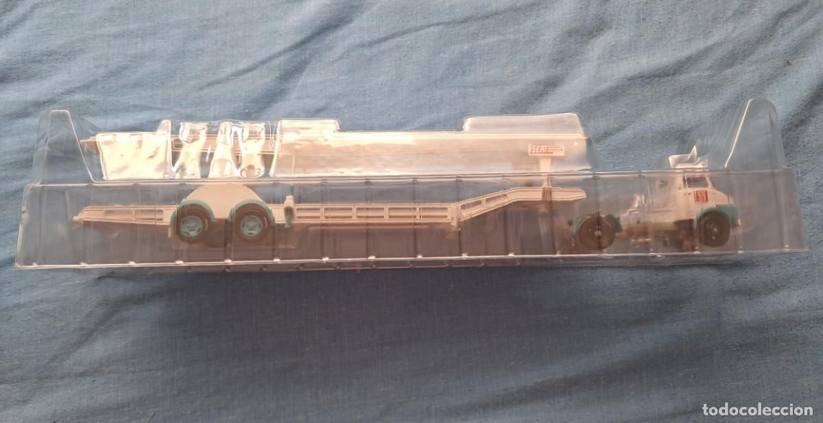Model Cars: CAMI&Oacute;N EBRO SERIE C PORTACOCHES DE SEAT DE SALVAT EN ESCALA 1:43