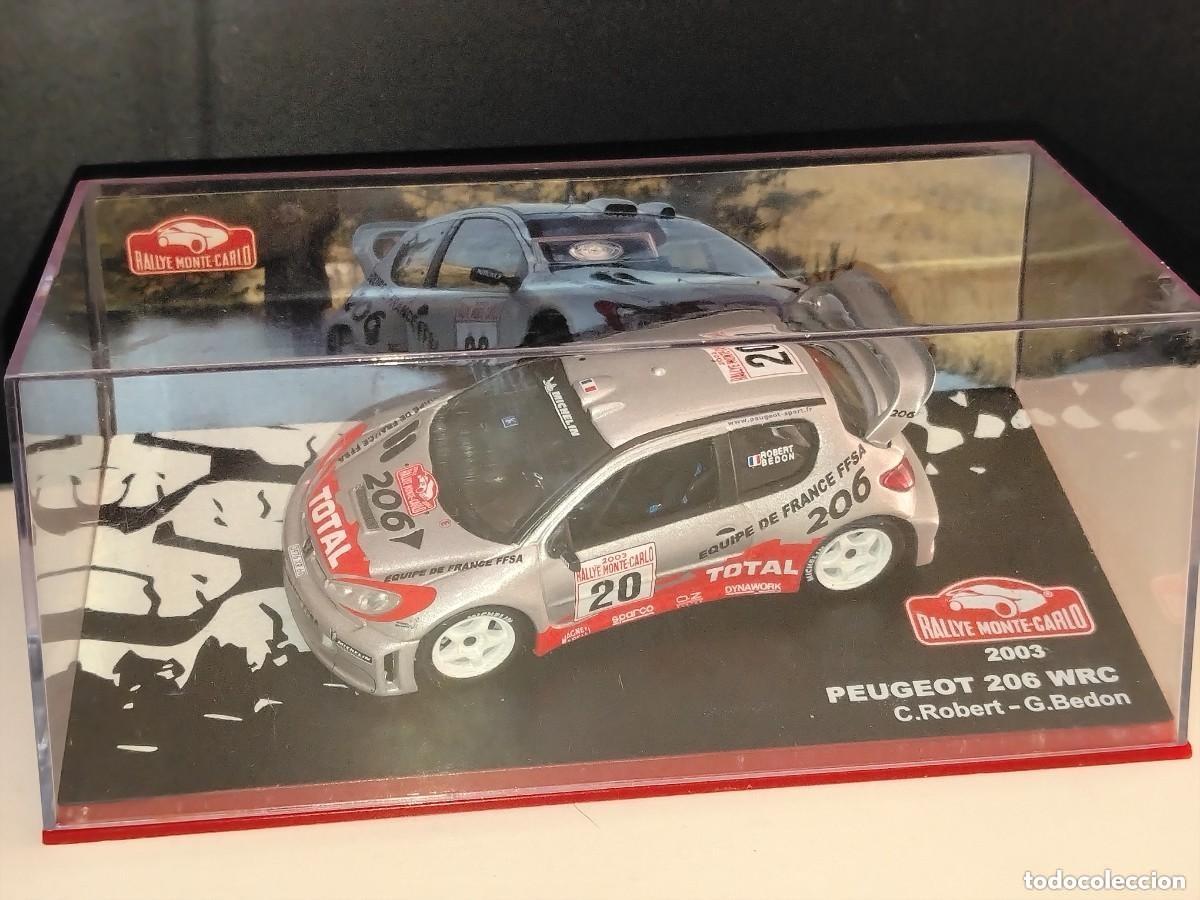 Coches a escala: COCHE PEUGEOT 206 WRC - RALLYE MONTE CARLO 2003 (C.ROBERT-G.BEDON) 1:43