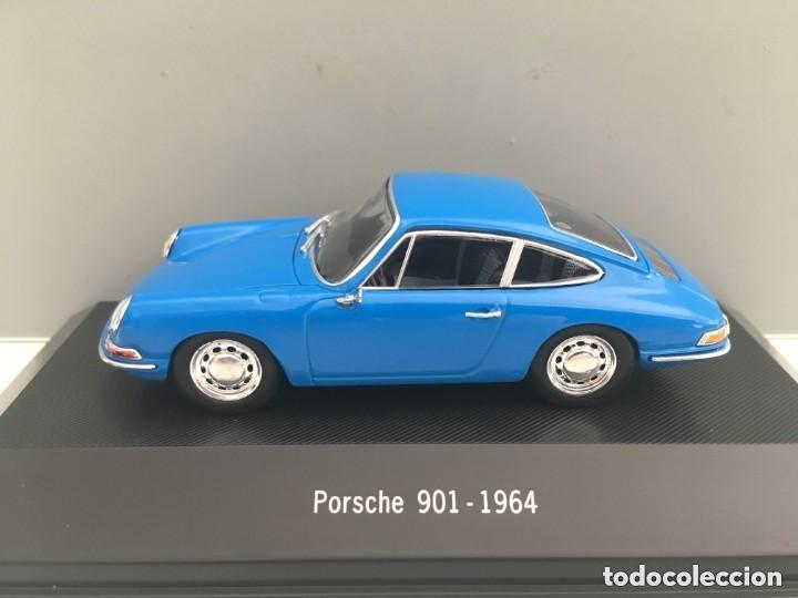 Coches a escala: Coche PORSCHE 901 a&ntilde;o 1964 Azul escala 1:43 die-cast metal car 1/43 atlas Porsche 911 Collection