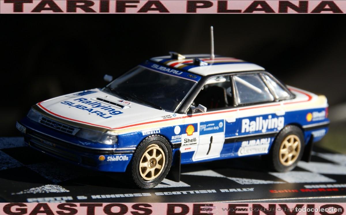 Coches a escala: SUBARU LEGACY RS RALLYE ESCOCIA 1991 COLIN MCRAE - GEREK RINGER ESCALA 1:43 DE ALTAYA EN SU CAJA