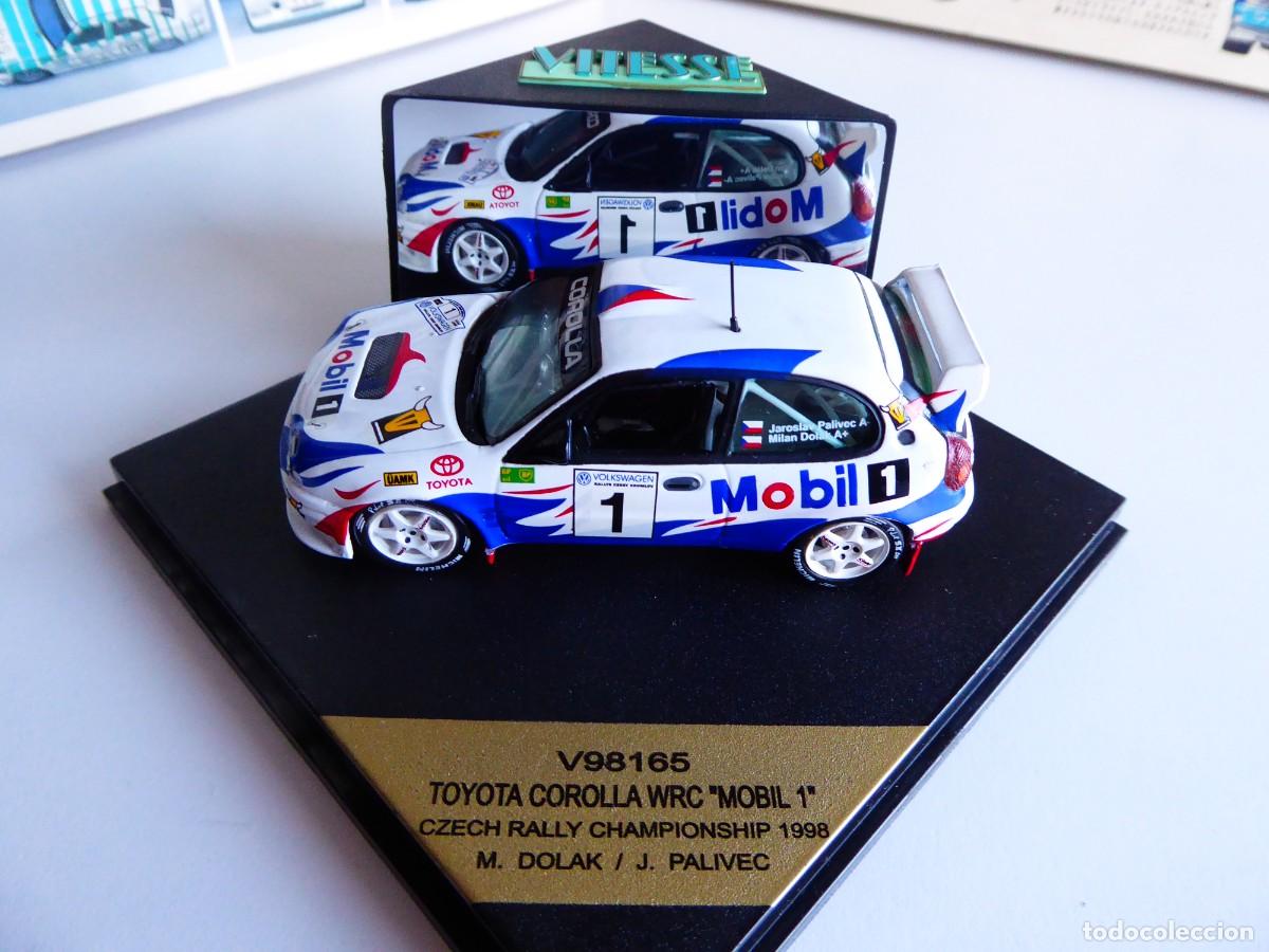 Coches a escala: 1/43 Vitesse Skid Toyota Corolla WRC Mobil 1 #1 Czech Rally Championship 1998 Dolak