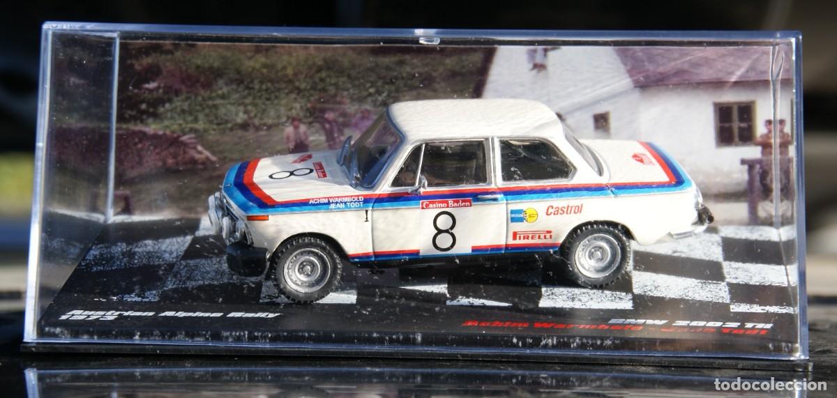 Coches a escala: BMW 2002 TII RALLYE AUSTIAN ALPINE 1973 ACHIM WARMBOLD - JEAN TODT ESCALA 1/43 DE ALTAYA EN caja