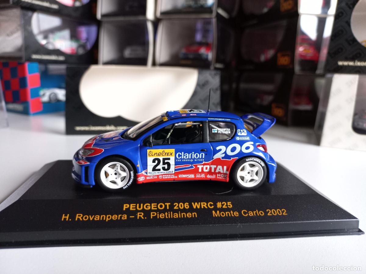 Coches a escala: 1/43 Ixo Peugeot 206 WRC #25 Total Clarion Rallye Monte Carlo 2002 Rovanpera