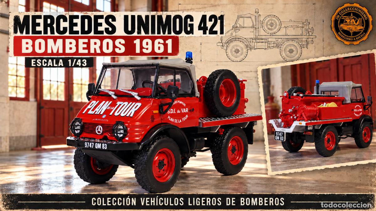 Coches a escala: Mercedes Unimog 421 1961 Bomberos