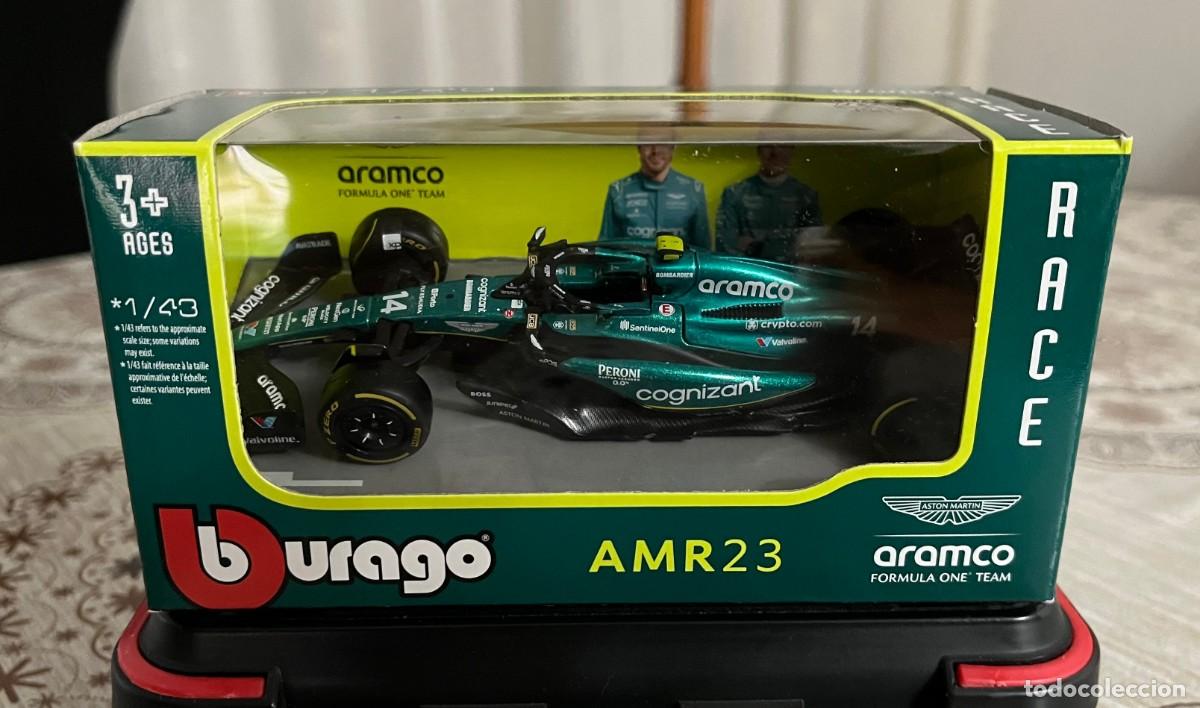 Coches a escala: Aston Martin AMR23 Aramco Formula One Team Fernando Alonso Burago 1:43