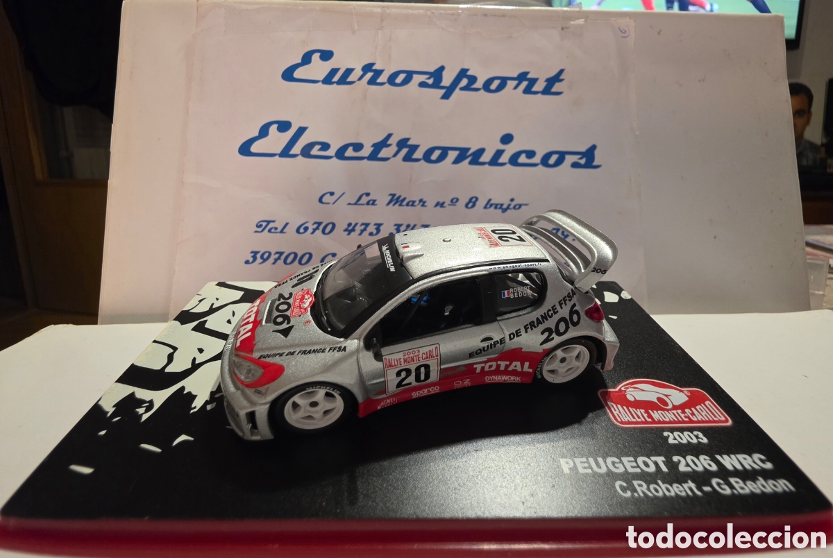 Coches a escala: Peugeot 206 WRC Montecarlo 2003 escala 1/43