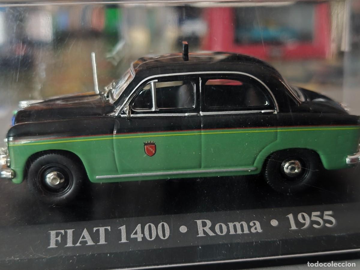 Coches a escala: Fiat 1400 (Taxi Roma 1955). Escala 1/43. Altaya.
