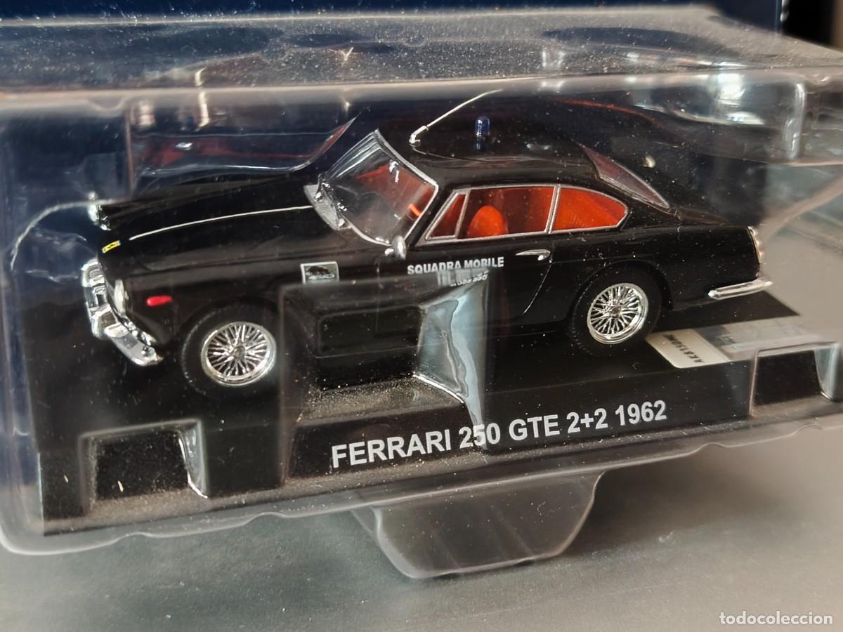 Coches a escala: Ferrari 250 GTE 2+2 (1962). Escala 1/43. DeAgostini. NEGRO BANALISEE. POLIC&Iacute;A EQUIPO M&Oacute;VIL