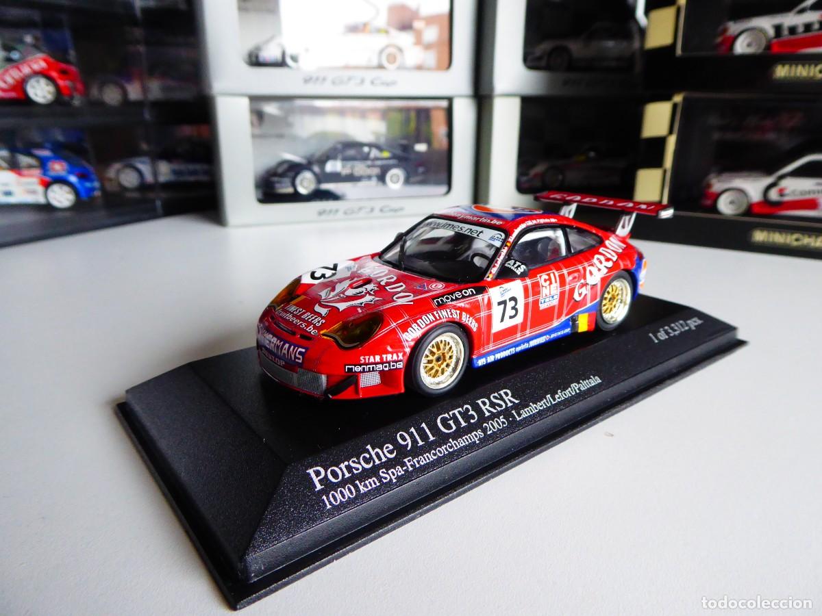 Coches a escala: 1/43 Minichamps Porsche 911 GT3 RSR Gordon Gulf Team #73 1000 Km SPA 2005 Lefort