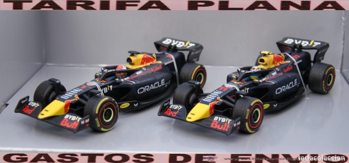 Coches a escala: PACK 2 RED BULL FORMULA 1 VERSTAPEN Y PEREZ ESCALA 1:43 DE CARRERA EN SU CAJA