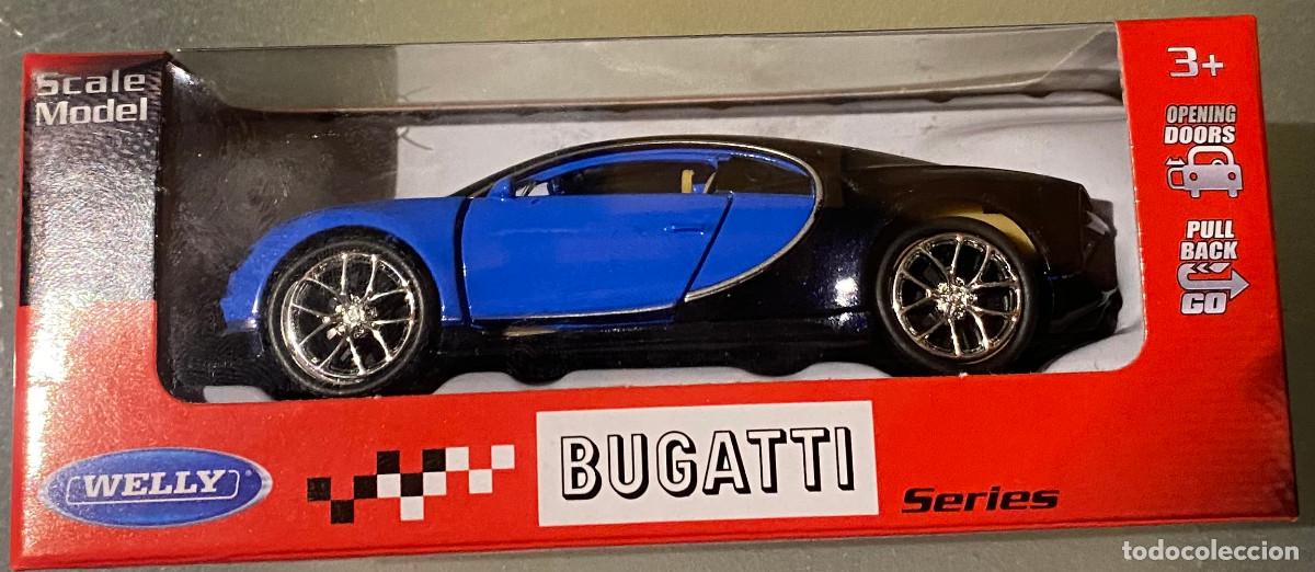 Coches a escala: Bugatti Chiron. Coche metal a escala diecast. Marca Welly. Colecci&oacute;n Nex. Nuevo en caja.
