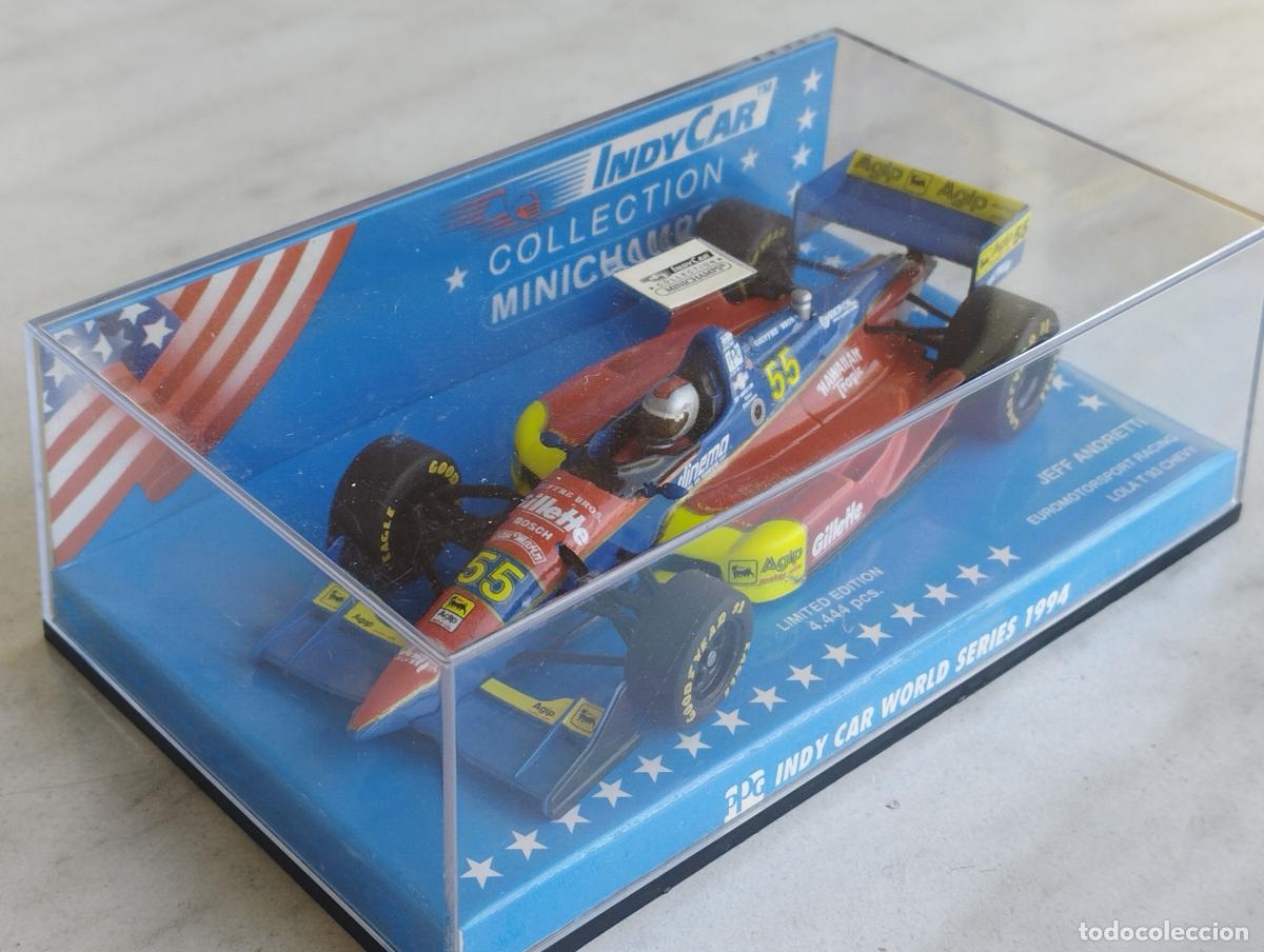 Coches a escala: MINICHAMPS INDY CAR F1 LOLA T CHEVY JEFF ANDRETTI ESCALA 1,43 NUEVO EN SU CAJA