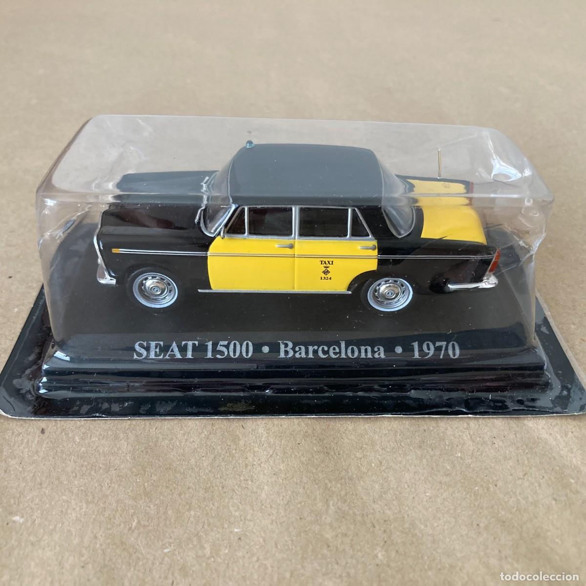 Coches a escala: COCHE COLECCCI&Oacute;N TAXIS DEL MUNDO, TAXI SEAT 1500 BARCELONA 1970 IXO ALTAYA, ESCALA 1/43