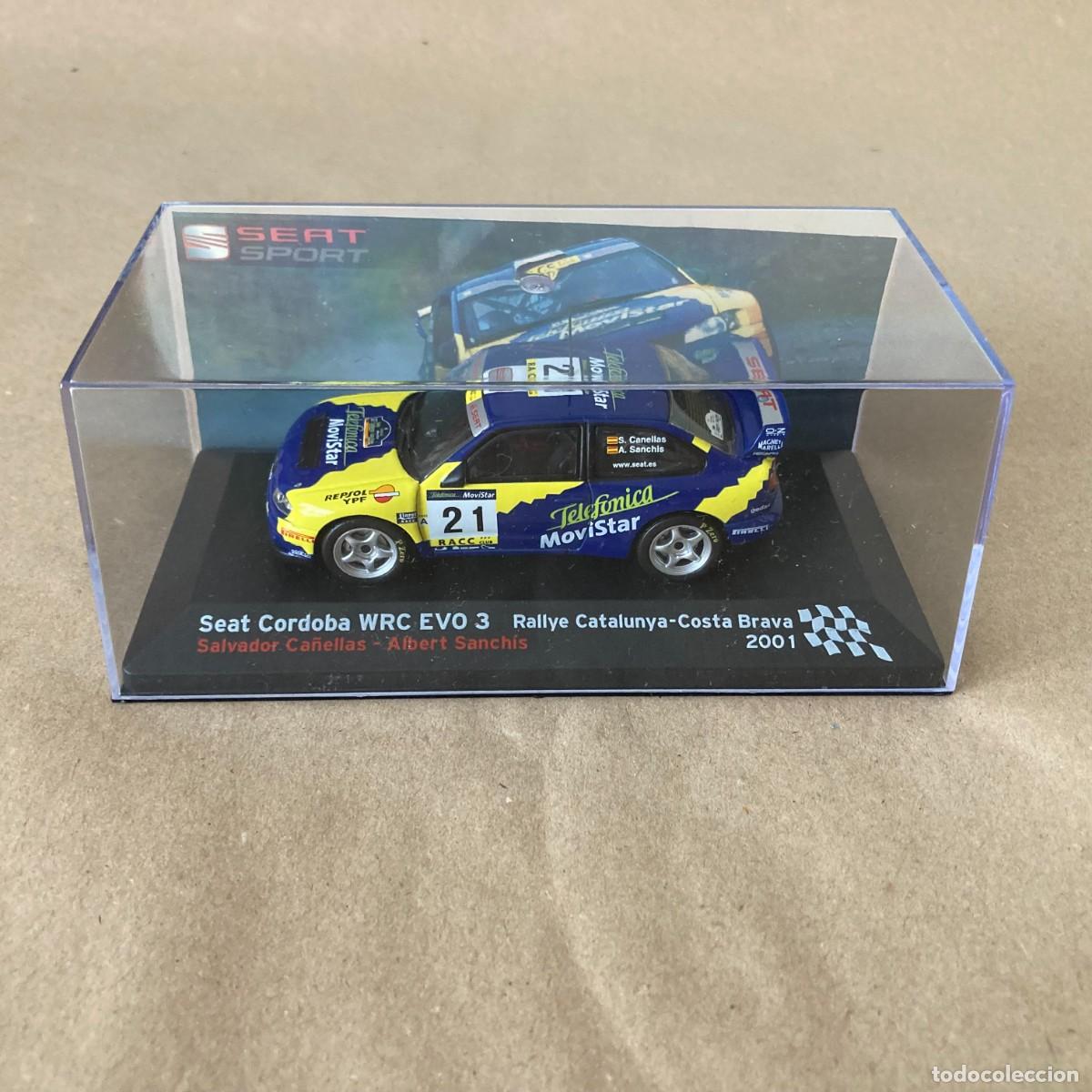 Coches a escala: SEAT C&Oacute;RDOBA WRC EVO 3 RALLYE CATALUNYA SALVADOR CA&Ntilde;ELLAS ALBERT SANCH&Iacute;S IXO ALTAYA, ESCALA 1/43