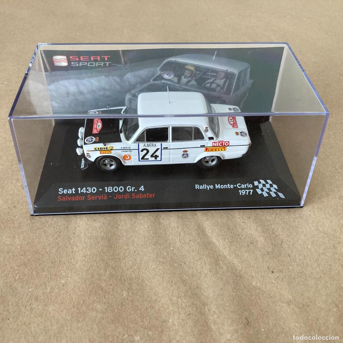Coches a escala: SEAT 1430 1800 GR. 4 SALVADOR SERVI&Agrave; JORDI SABATER RALLYE MONTECARLO 1977 IXO ALTAYA, ESCALA 1/43